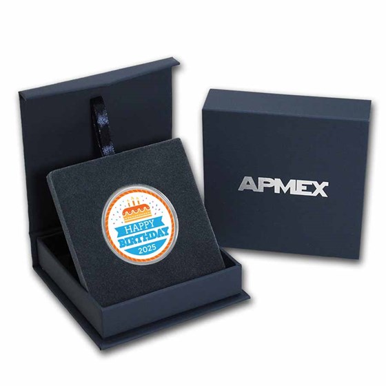 2023 1 oz Silver Colorized Round - APMEX (Birthday Cake) 2023 1 oz Silver Colorized Round - APMEX (Birthday Cake)