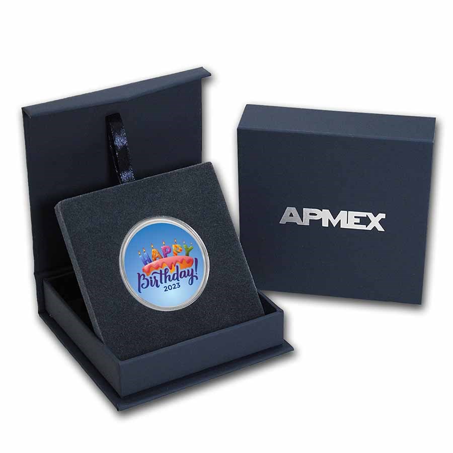 2023 1 oz Silver Colorized Round - APMEX (Birthday Candles)