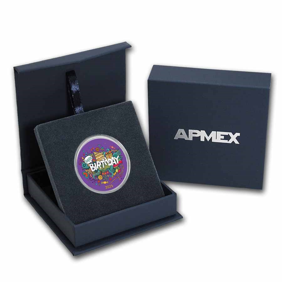 2023 1 oz Silver Colorized Round - APMEX (Birthday Celebration)