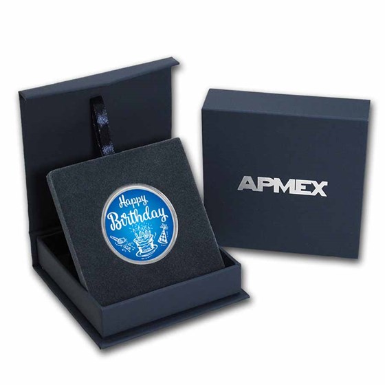 2023 1 oz Silver Colorized Round - APMEX (Blue Happy Birthday) 2023 1 oz Silver Colorized Round - APMEX (Blue Happy Birthday)
