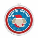 2023 1 oz Silver Colorized Round - Baby's First Christmas