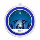 2023 1 oz Silver Colorized Round - Jesus In The Manger Blue