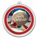 2023 1 oz Silver Colorized Round - Rooftop Santa