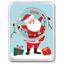 2023 1 oz Silver Colorized Round - Season's Greetings Santa