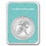 2023 1 oz Silver Eagle - w/Bride & Groom, Aqua Blue Card, In TEP