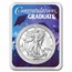 2023 1 oz Silver Eagle - w/Celebrate Graduate Card, In TEP