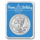 2023 1 oz Silver Eagle - w/Happy Birthday, Blue Card, In TEP
