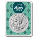 2023 1 oz Silver Eagle - w/Happy Father's Day, Argyle, In TEP