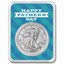 2023 1 oz Silver Eagle - w/Happy Father's Day, Plaid Card, In TEP