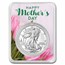 2023 1 oz Silver Eagle - w/Happy Mother's Day Tulips Card, In TEP
