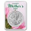 2023 1 oz Silver Eagle - w/Happy Mother's Day Tulips Card, In TEP