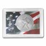 2023 1 oz Silver Eagle - w/Harris Holder, American Flag Design