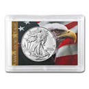 2023 1 oz Silver Eagle - w/Harris Holder, American Flag & Eagle