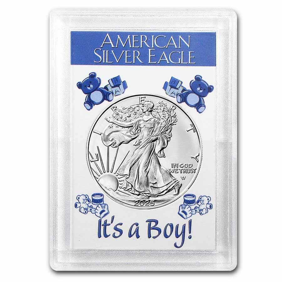 2023 1 oz Silver Eagle - w/Harris Holder, It's A Boy! Design