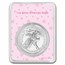 2023 1 oz Silver Eagle - w/"It's A Girl", Pink Card, In TEP