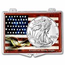 2023 1 oz Silver Eagle - w/Snap-Lock, American Flag & Eagle