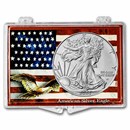 2023 1 oz Silver Eagle - w/Snap-Lock, American Flag & Eagle
