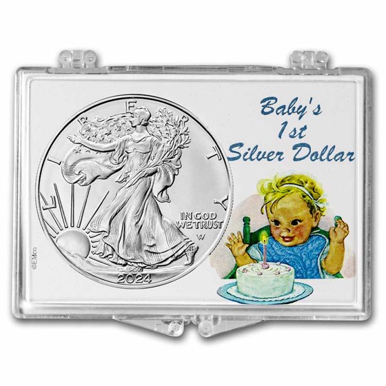 2023 1 oz Silver Eagle - w/Snap-Lock, Baby's First Dollar