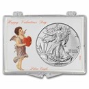 2023 1 oz Silver Eagle - w/Snap-Lock Holder, Valentine's Day