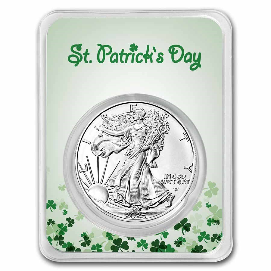 2023 1 oz Silver Eagle - w/St. Patrick's Day Card, In TEP