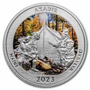 2023 1 oz Silver NATB Maine Acadia National Park (Colorized)