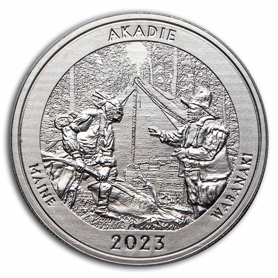 2023 1 oz Silver NATB Maine Acadia National Park 2023 1 oz Silver NATB Maine Acadia National Park