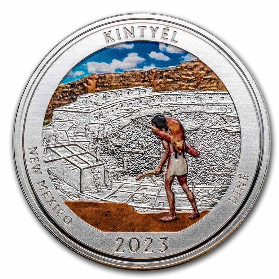 2023 1 oz Silver NATB New Mexico Chaco National Park (Colorized)
