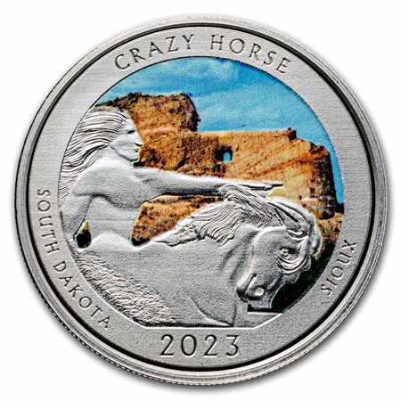 Buy 2023 1 oz Silver NATB South Dakota Mount Rushmore (Color) | APMEX