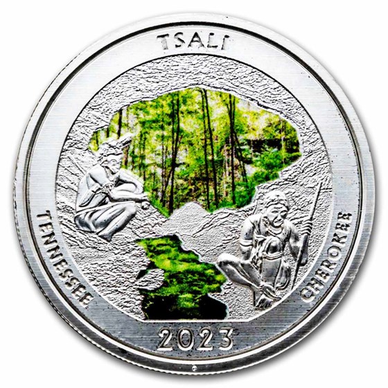 2023 1 oz Silver NATB Tennessee Great Smoky Mountains (Color)