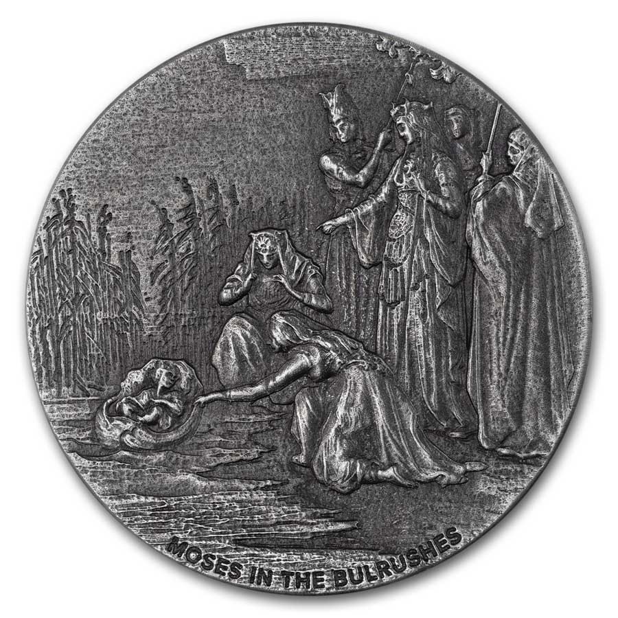 2023 2 oz Silver Coin - Biblical Series (Moses in the Bulrushes)