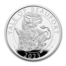 2023 2oz Silver Royal Tudor Beasts Yale of Beaufort Prf (Box/COA)