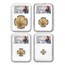 2023 4-Coin American Gold Eagle Set MS-70 NGC (ER, Moy & Ryder)
