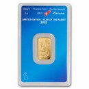 2023 5 gram Gold Bar - Argor-Heraeus Year of the Rabbit (Assay)