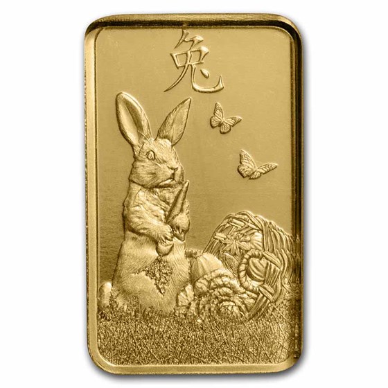 Buy 2023 5 gram Gold PAMP Year of the Rabbit Bar | APMEX