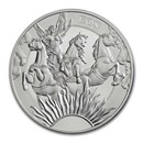 2023 5 oz Silver Goddesses: Eos and the Horses BU (w Box & COA)