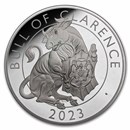 2023 5 oz Silver Royal Tudor Beasts Bull of Clarence Pf (Box/COA)