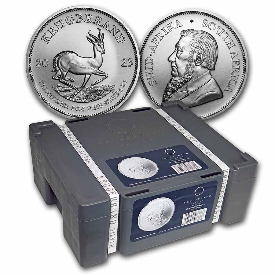 2023 500-Coin South Africa 1 oz Silver Krugerrand Monster Box