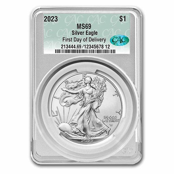 2023 American Silver Eagle MS-69 CAC (First Day of Delivery)