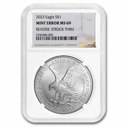 Buy 2023 Silver Eagle MS-69 NGC (Error, Struck-Thru) | APMEX