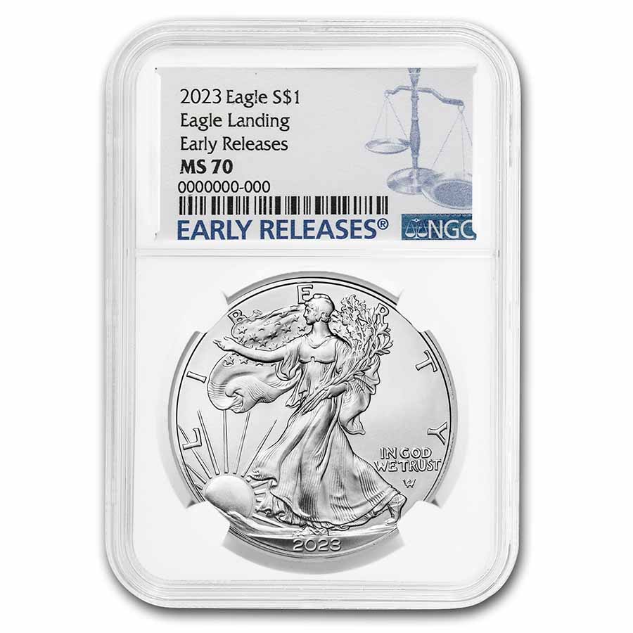 Buy 2023 Silver Eagle MS-70 NGC Early Release | APMEX