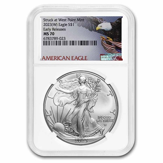 2023 American Silver Eagle MS-70 NGC (ER, Eagle Label) 2023 American Silver Eagle MS-70 NGC (ER, Eagle Label)