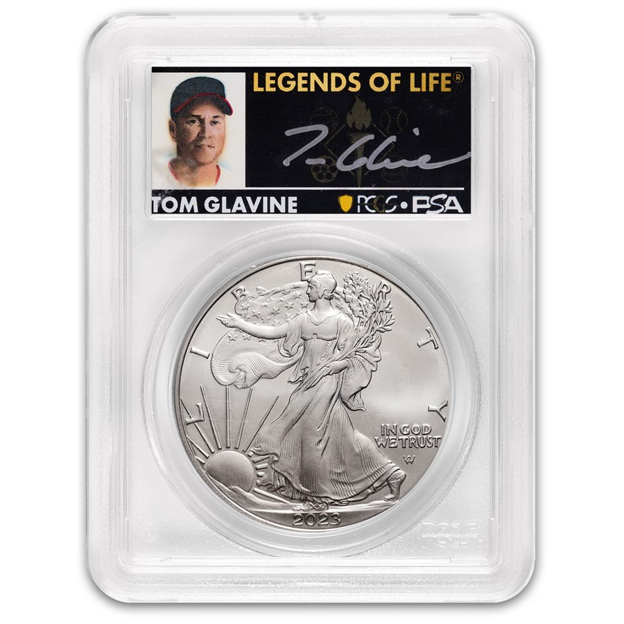 2023 American Silver Eagle MS-70 PCGS (FDI, Glavine)