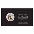 2023 AUS 1/4 oz Silver Lunar Rabbit BU (Colorized, Sydney Expo)