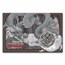 2023 AUS 1 oz Silver Dragon & Koi Antiqued BU (Display Card)