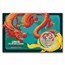 2023 AUS 1 oz Silver Dragon & Koi Red & Gold Color (Display Card)