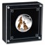 2023 AUS 1 oz Silver Lunar Rabbit Proof Colorized (w/Box & COA)