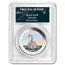 2023 AUS 1 oz Silver Swan Colorized MS-70 PCGS (FDI, Swan Label)
