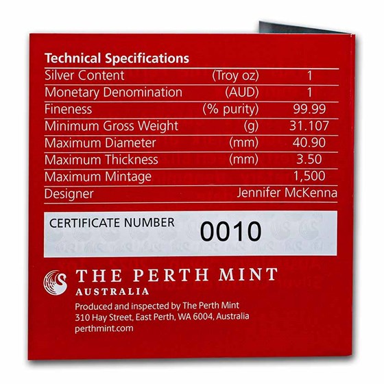 Buy 2023 AUS 1 oz Silver Swan Colorized MS-70 PCGS (FDI, Swan Label ...