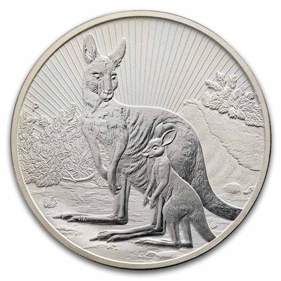 2023 AUS 10 oz Silver Piedfort Kangaroo Mother/Joey (Spotted)