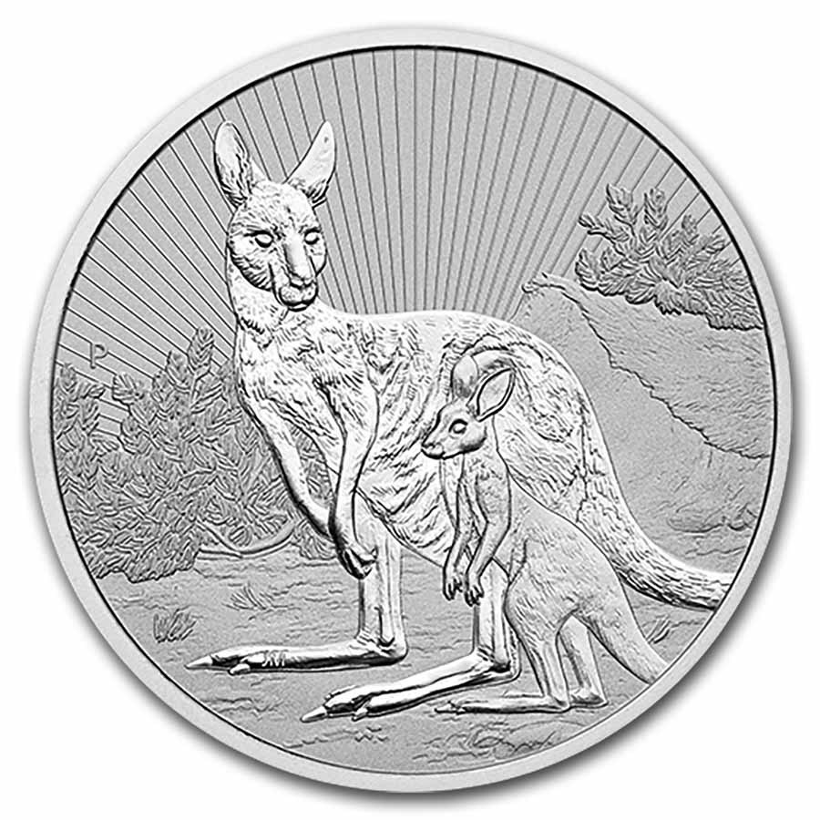 2023 AUS 2 oz Silver Next Gen Kangaroo Mother & Baby BU Piedfort